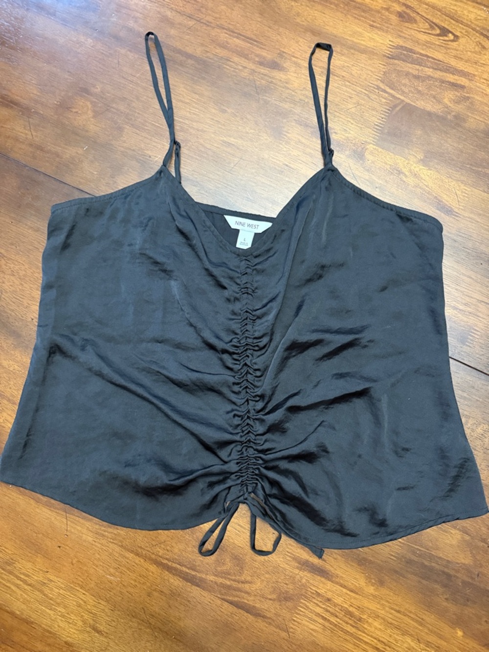 Nine West Black Ruched Front Camisole